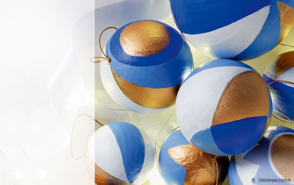 DIY Noel : boules de Noël en papier mâché à peindre - Jardinerie 