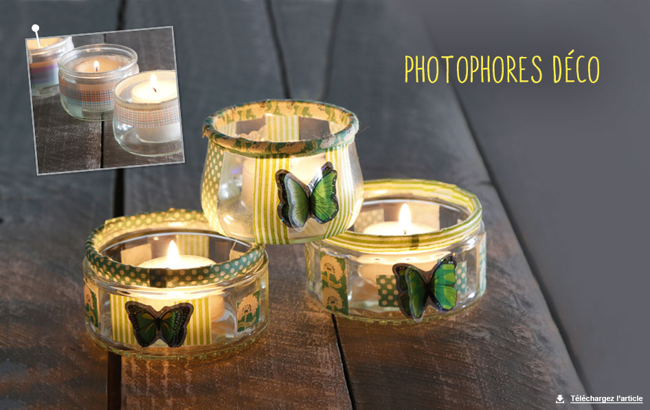 Déco masking tape vase, photophore d’idées Jardinerie