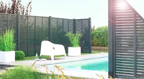 Brise-vues, bordures et dallages