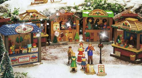 Village De Noël Lumineux, Animé Et Musical Piste De Ski Et Téléphérique -  Décoration de fête BUT